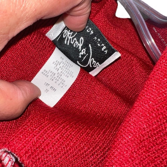 Jeffrey & Dara by Linda Hutley Woman's Red Blazer Jacket Plus Size 22 - Picture 5 of 5